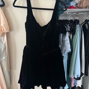 Elegant Black Velvet Dress